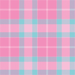 Modern Deep Pastel Pink Seamless Tartan Fabric Design