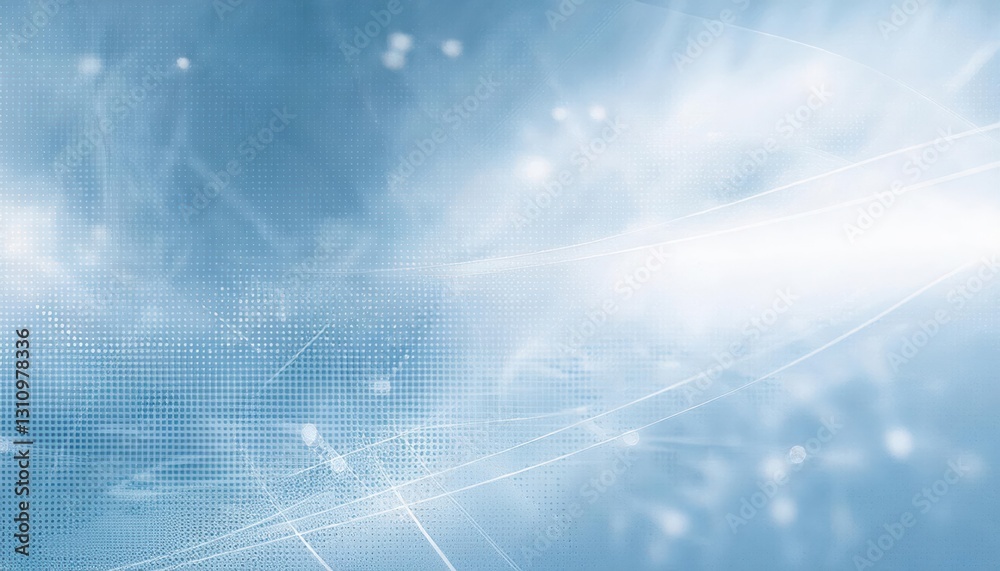 Aufkleber futuristic digital blue background with abstract light streaks, glowing pixel pattern, and soft boke