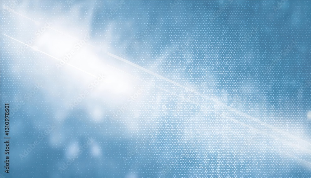 Aufkleber futuristic digital blue background with abstract light streaks, glowing pixel pattern, and soft boke