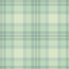 Rich Greenish Grey and Pale Off White Seamless Tartan Fabric Design