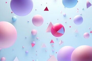 "Modern Abstract Geometry – Floating 3D Shapes in Pastel Tones"

"Futuristic Minimalism – Soft Colorful Spheres and Triangles"