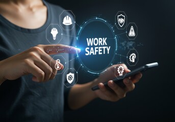 Fototapeta premium Workplace Safety and Digital Protection
