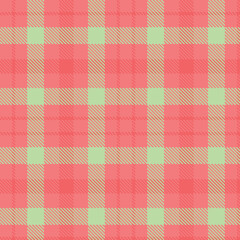 Modern Pastel Salmon Pink Seamless Tartan Fabric Design Variant 787
