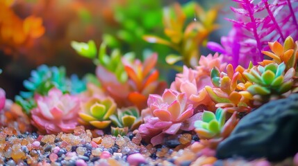 43.Premium Quality colourful quartz aquarium substrate. Multicolour decorative gravel background. Garden pond gravel backdrop. Terrarium natural Sand texture. Cacti Succulents sandy Soil Mix