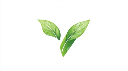 Vegetarian food logo with a clean green design featuring a leaf integration promoting healthy lifestyle branding