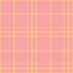 Vivid Peach and Light Blush Seamless Tartan Fabric Design