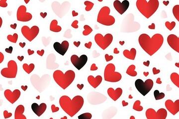 Red Heart Seamless Pattern Design for Valentine's Day Romance