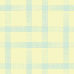 Vivid Cream Seamless Tartan with Iridescent Pale Aqua accents Fabric Design