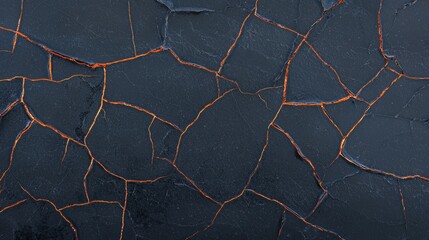 Obraz premium A textured surface with cracks and a dark background.