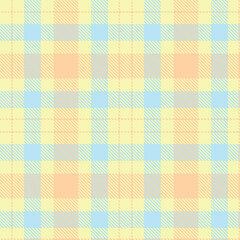 Modern Seamless Tartan in Light Parchment tones Fabric Design