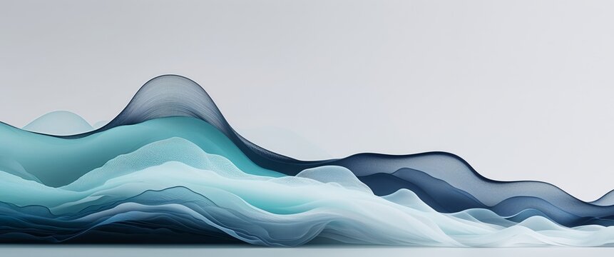 Abstract flowing layers create a sense of deep ocean topography
