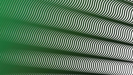 Dark green stripes wave lines pattern abstract background for backdrop or fabric style