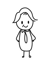 スーツを着た男性のシンプルなイラスト