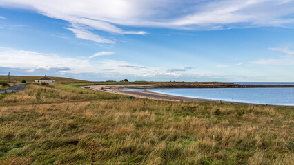 Skateraw Harbour and beach, Scotland, UK