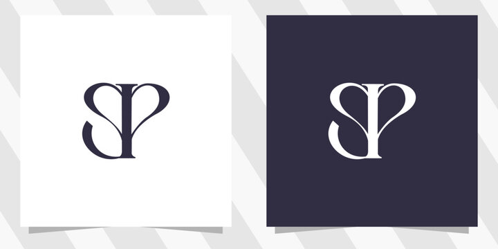 letter sp ps logo design
