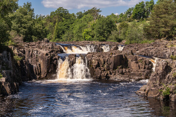 The Low Force Waterfall near Bowlees, England, UK