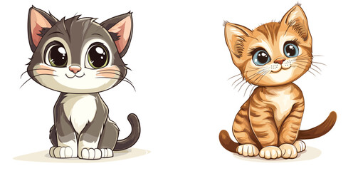 Naklejka premium vector illustration of a cat
