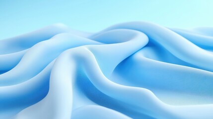 Fototapeta premium Soft Light Blue Fabric Waves Gentle Texture for Background Design