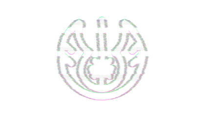 Russia, Ekaterinburg - March 05, 2025: Icon jedi is distorted. Glitch. Noise, chromatic aberration, geometric distortion