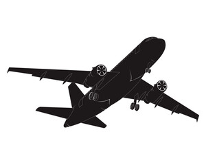 airplane silhouette in the sky