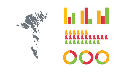 Detailed Map Infographic of Faroe Island