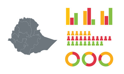 Detailed Map Infographic of Ethiopia