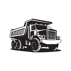 Fototapeta premium Truck silhouette vector illustration