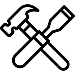 Carpenter Tools Line Icon