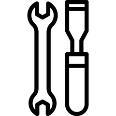 Carpenter Tools Line Icon