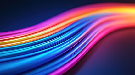 Colorful Wave Pattern with Bright Fluorescent Light Effect