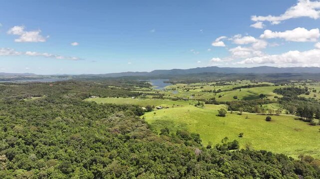 Aerial footage of Barrine Atherton Queensland Australia