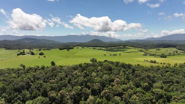 Aerial footage of Barrine Atherton Queensland Australia