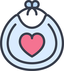 Bib baby icon