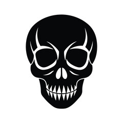 Skull Silhouette Vector Design.