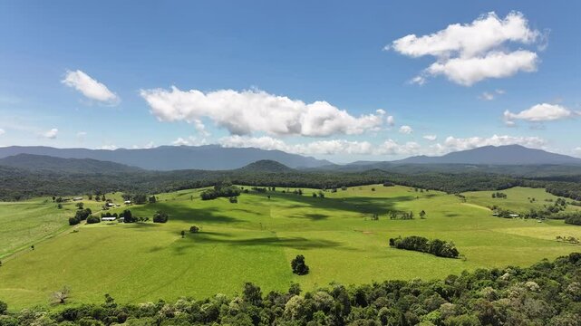 Aerial footage of Barrine Atherton Queensland Australia