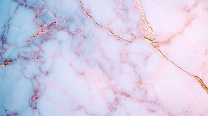 Elegant Pink and Blue Marble Texture with Gold Veins and Patterns