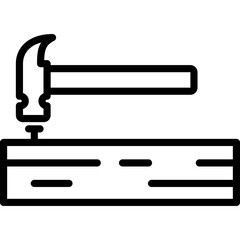 Carpenter Tools Line Icon