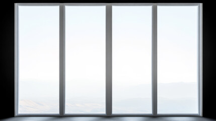 Large modern windows provide bright natural light to an empty interior space