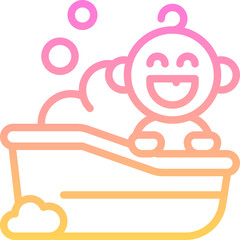 Baby tub icon
