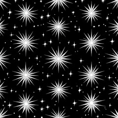 photo of basic white magical pattern on a black background Made with generative AI