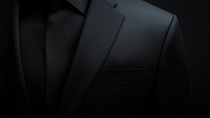 Black suit on the empty background.