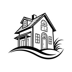 Skyline Keys Elegant Realty Logo Concept