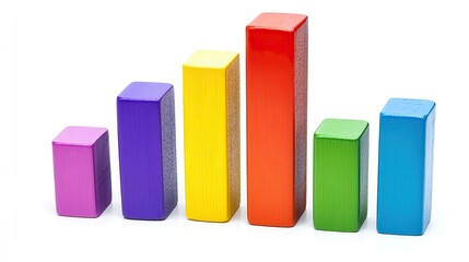 A financial bar graph showing rising numbers, indicating business growth, with ample room for annotations or labels.