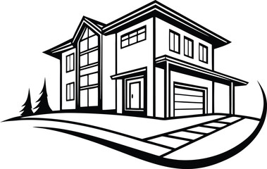 Skyline Keys Elegant Realty Logo Concept