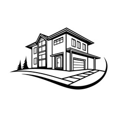 Skyline Keys Elegant Realty Logo Concept