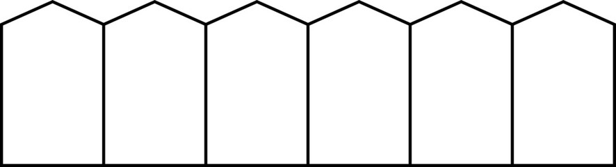 Outdoor Garden Fence outline flat vector.
Simple wooden fence coloring page design isolated.
Good for greeting card,poster, banner,craft and DIY.
Transparent background.