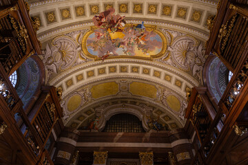 Obraz premium Details from interior of Austrian National Library, Vienna