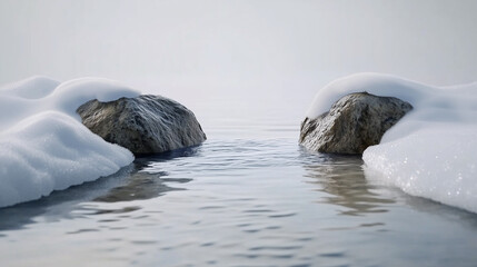 Fototapeta premium ice on the river