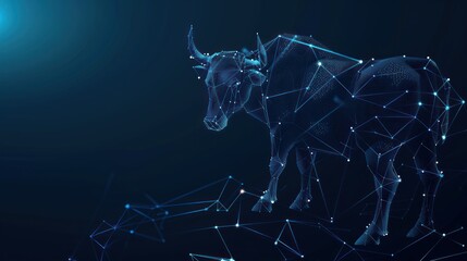 Abstract Digital Bull