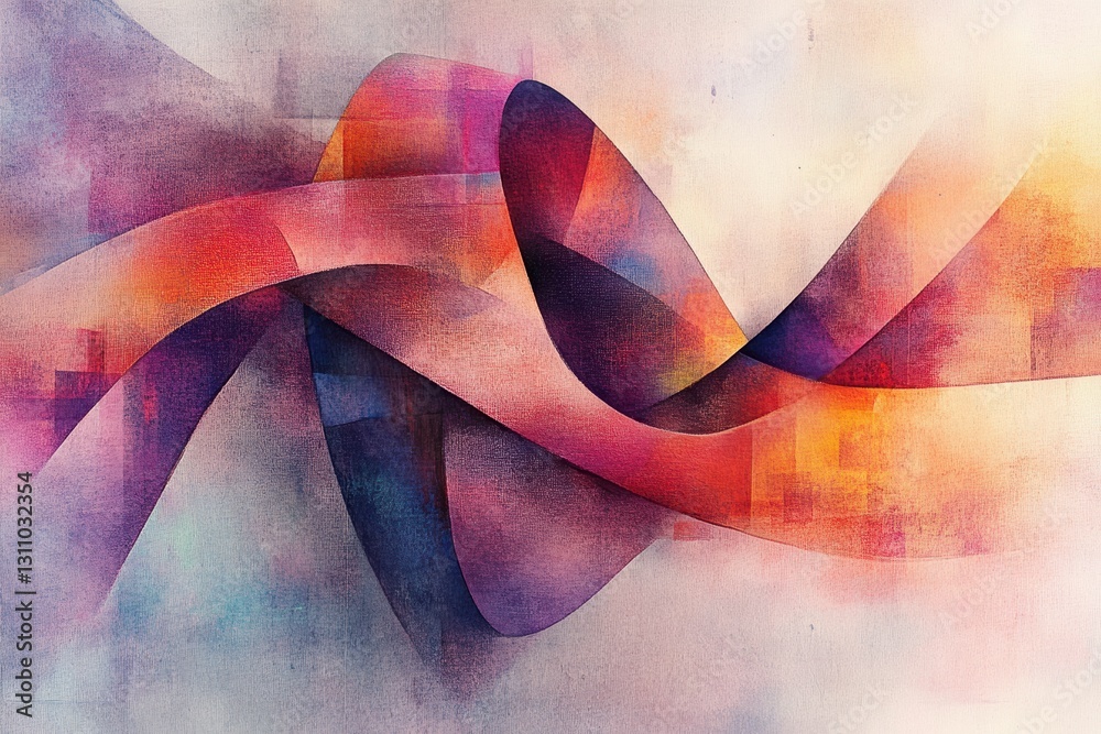 Poster abstract swirls of color: a captivating swirl of vibrant colors intertwines in an abstract watercolo
